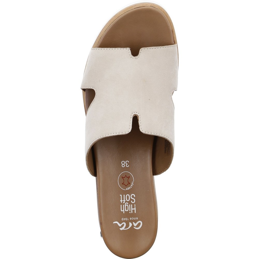 Mules ARA Mules Valencia Beige Femme | TMN-70205303