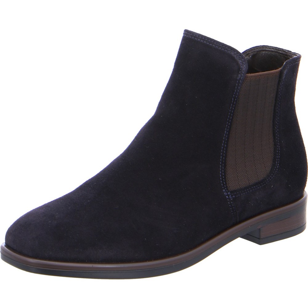 Bottines ARA Chelsea boots Chester Bleu Femme | WZB-28666843