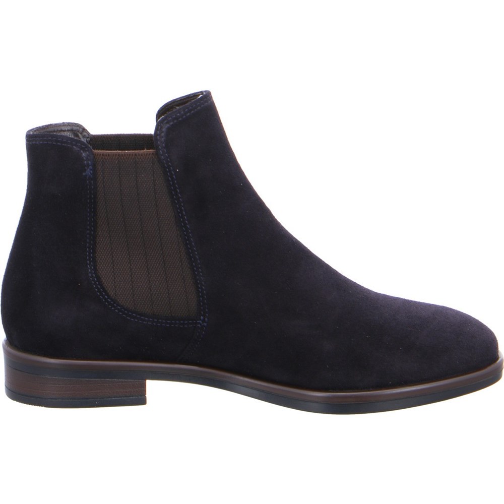 Bottines ARA Chelsea boots Chester Bleu Femme | WZB-28666843