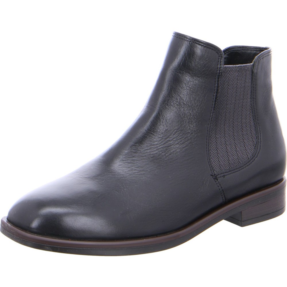 Bottines ARA Chelsea boots Chester Noir Femme | IWH-87626518