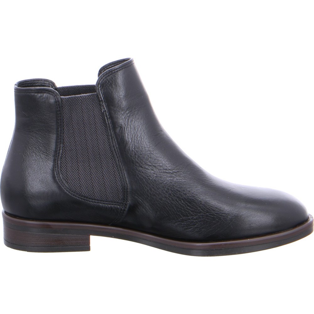 Bottines ARA Chelsea boots Chester Noir Femme | IWH-87626518