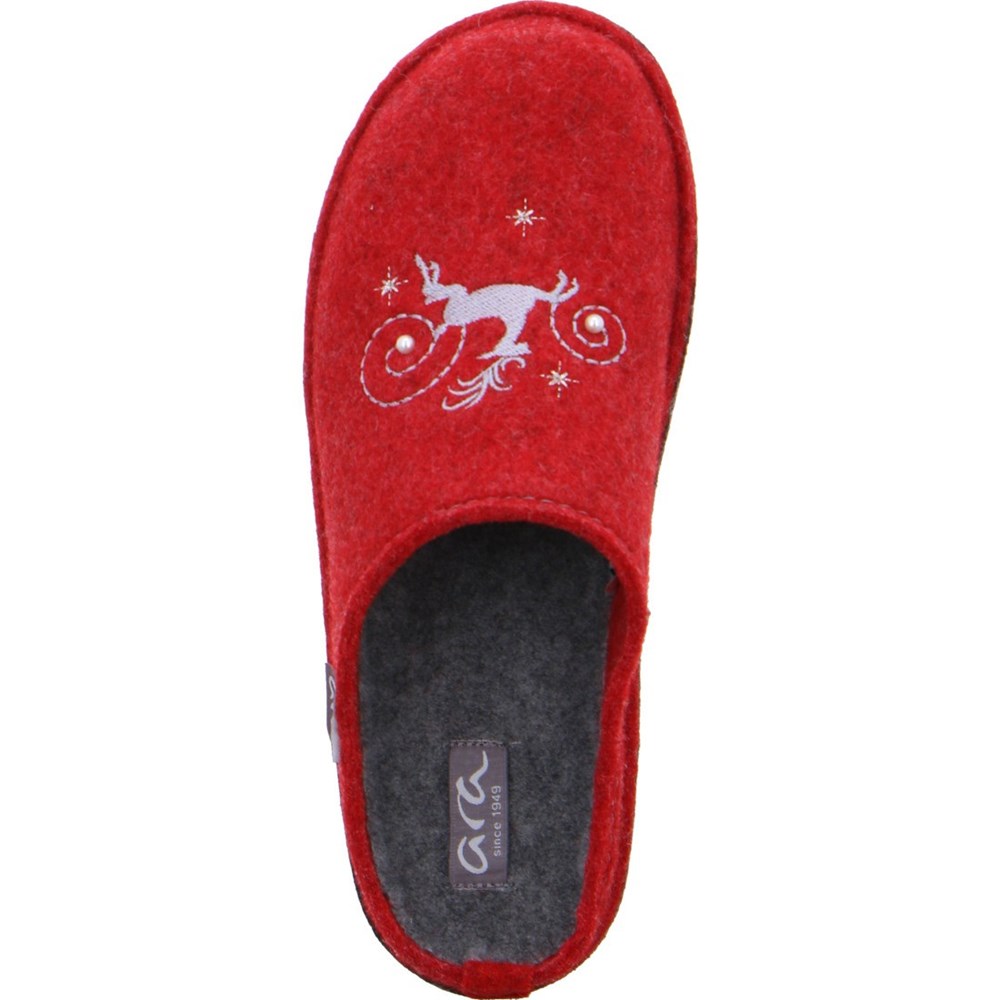 Chaussons ARA Cosy Rouge Femme | ZEF-86904208