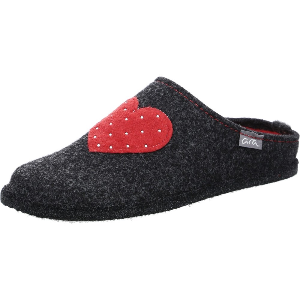 Chaussons ARA Cosy anthracite Grise Femme | JOQ-13590547