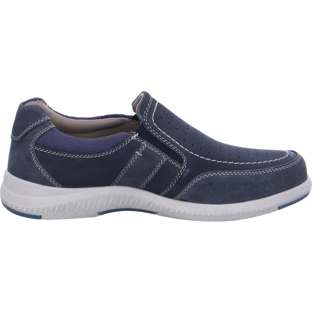 Loafers ARA Slip-ons Siro 2.0 jeans Bleu Homme | EXV-59375071