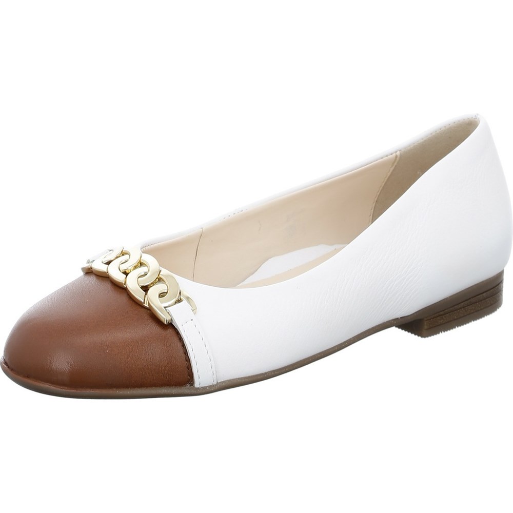 Ballerine ARA Sardinia cognac Blanche Femme | XYD-69000397