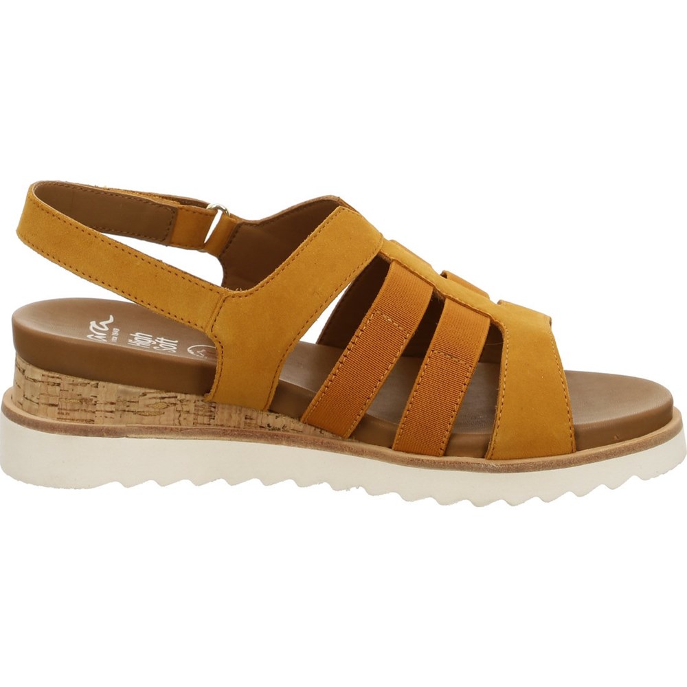 Sandales ARA Valencia ochre Marron Femme | TFE-92473863