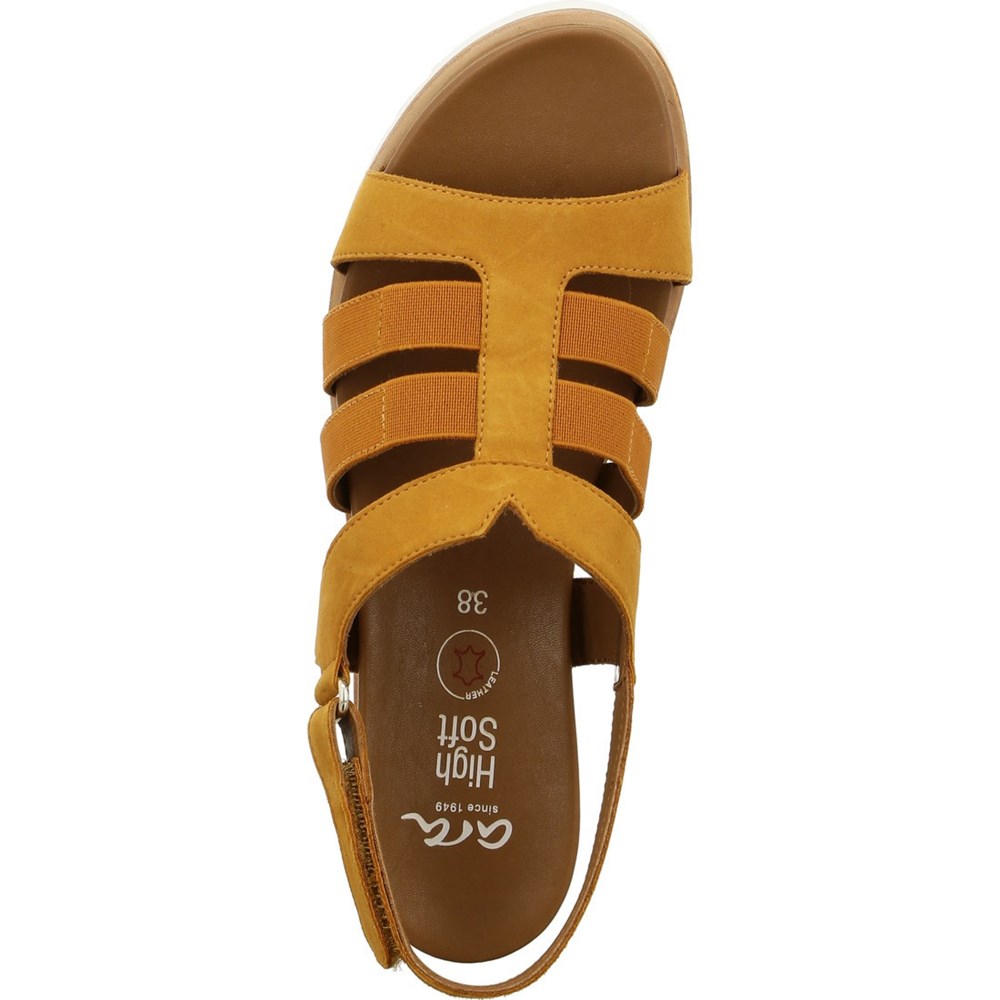 Sandales ARA Valencia ochre Marron Femme | TFE-92473863