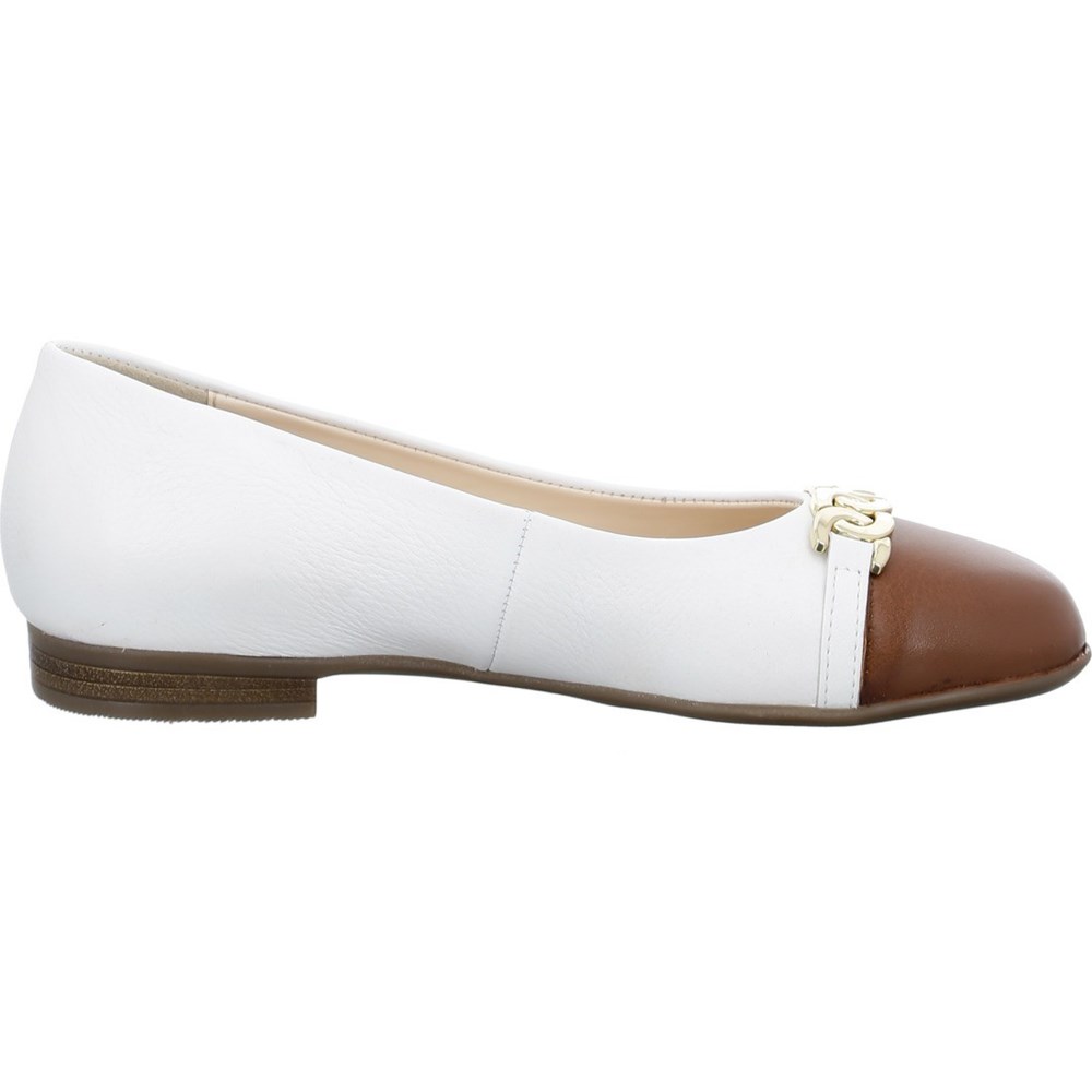 Ballerine ARA Sardinia cognac Blanche Femme | XYD-69000397