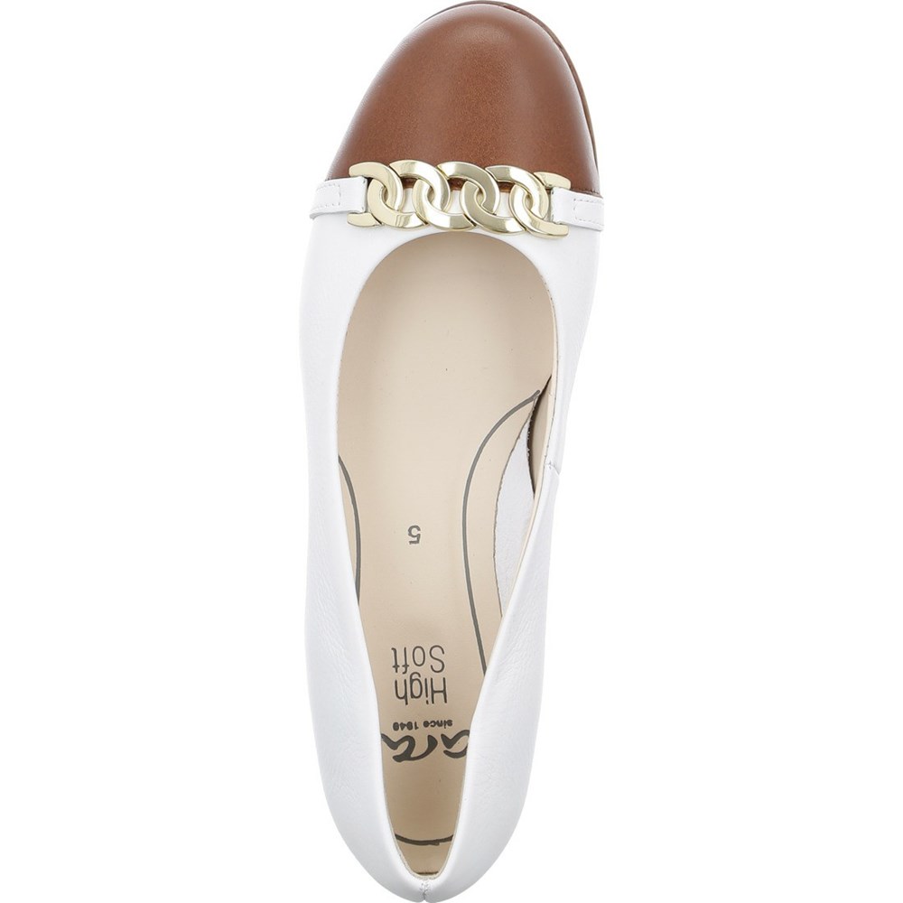 Ballerine ARA Sardinia cognac Blanche Femme | XYD-69000397