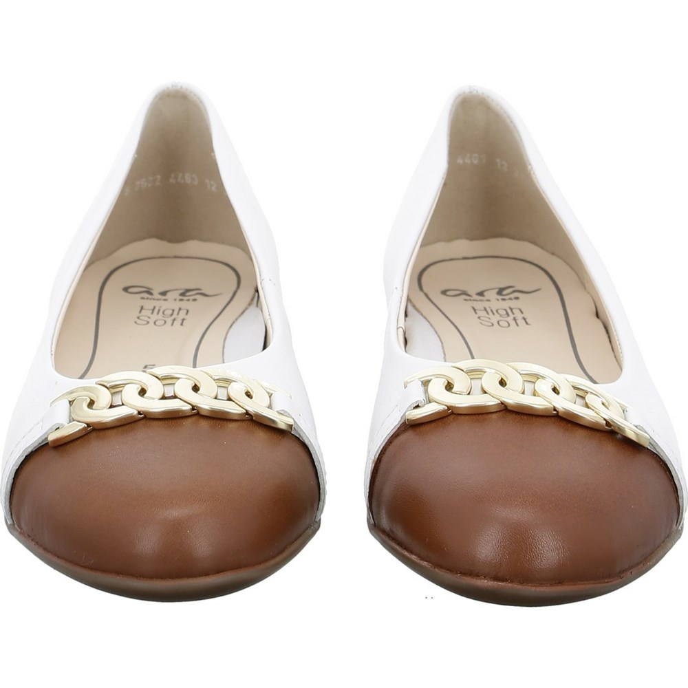 Ballerine ARA Sardinia cognac Blanche Femme | XYD-69000397